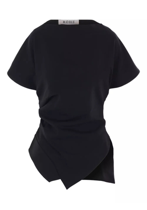 Róhe asymmetrical draped top - Black