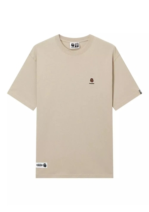FINGERCROXX embroidered logo T-shirt - Neutrals