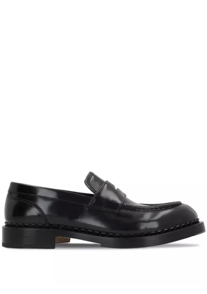 Santoni slip-on leather loafers - Black