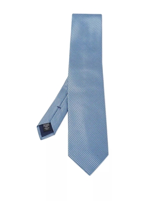 Ermenegildo Zegna Vintage geometric-pattern silk tie - Blue
