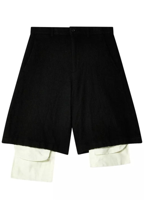Black Comme Des Garçons layered-design shorts
