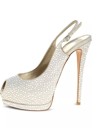 Giuseppe Zanotti 115mm crystal-embellished sandals - Neutrals