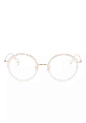 Megane and Me round-frame glasses - Gold