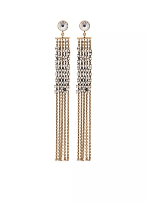 Christian Dior Pre-Owned J'adoir chained and crystal long earrings - Gold