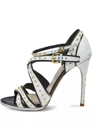 Miu Miu Pre-Owned 125mm studded sandals - White