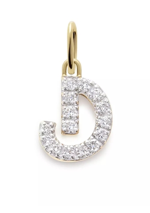 Monica Vinader 14kt yellow gold Initial D diamond pendant