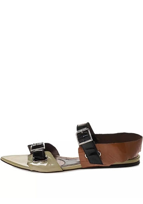Marni Pre-Owned leather buckle sandals - Brown