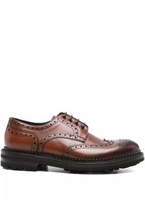 Cenere GB leather brogue lace-up shoes - Brown