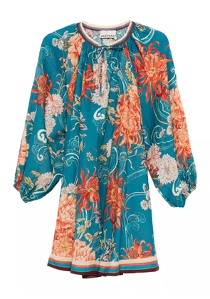ALEMAIS Fletcher floral-print mini dress - Blue