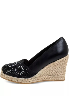 Le Silla Pre-owned embellished sspadrille wedge pumps - Black