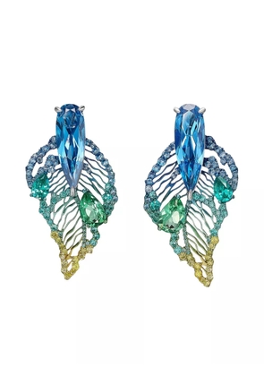 Anabela Chan 18kt white gold Aurora Titan sapphire earrings - Silver