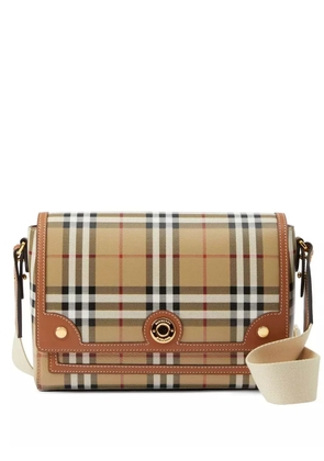 Burberry Note check crossbody bag - Brown