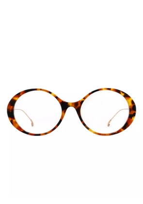 Eyepetizer tortoiseshell-pattern round-frame glasses - C.AT VINTAGE ROSE AND ROSE GOLD/AVANA