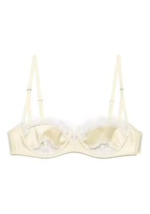Kiki de Montparnasse lace inset balconette bra - Yellow