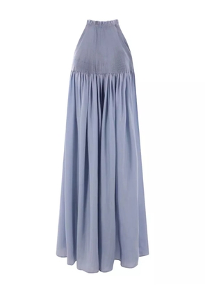 RENATA BRENHA pleated halterneck maxi dress - Blue