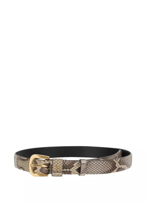 Valentino Garavani snake-effect belt - Neutrals