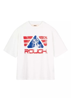 ROUGH. logo-print T-shirt - White