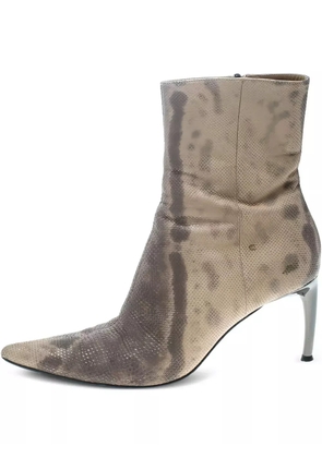 Sergio Rossi Vintage 75mm leather ankle boots - Neutrals