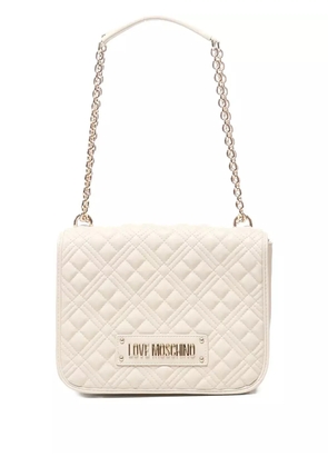 Love Moschino quilted chain shoulder bag - Neutrals