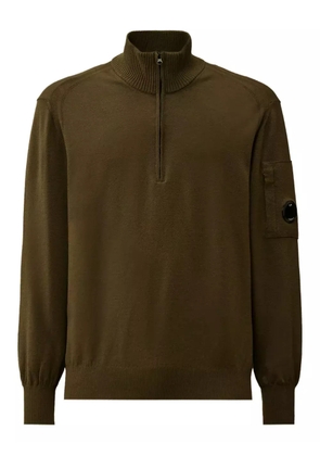 C.P. Company half-zip lens-detail sweater - Green