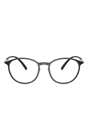 Giorgio Armani metal-rim round glasses - Black