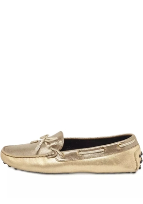 Tod's Vintage suede loafers - Gold