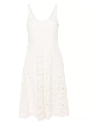 Prada floral-lace A-line dress - White