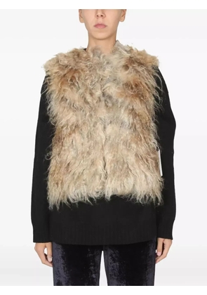 BECAGLI shaggy fur jacket - Neutrals
