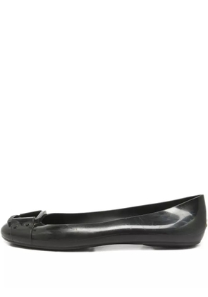 Jimmy Choo Pre-Owned 2024 buckle-embellished ballet flats - Black