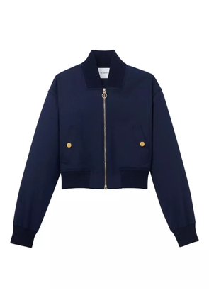 St. John Dakota cropped bomber jacket - Blue