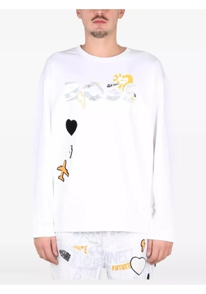 BOSS graphic-print sweatshirt - White