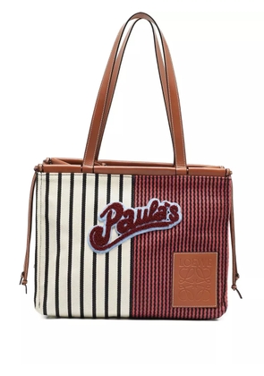 Loewe Pre-Owned Paula's Ibiza Stripes Cushion striped patch tote bag - Blue