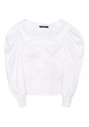 Karl Lagerfeld off-shoulder poplin shirt - White