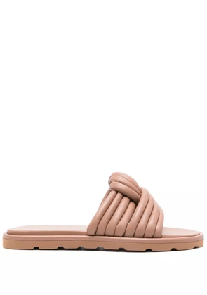 Gianvito Rossi Ottavia leather slides - Neutrals