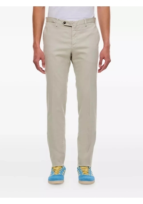 PT Torino flat-front stretch-cotton regular trousers - Neutrals