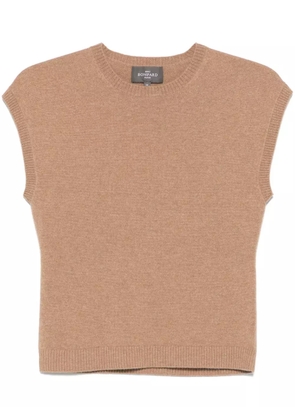 BOMPARD cap-sleeve top - Brown