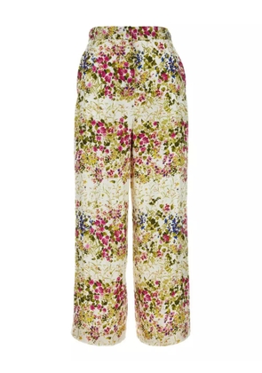 Max Mara Opersos printed satin trousers - Neutrals