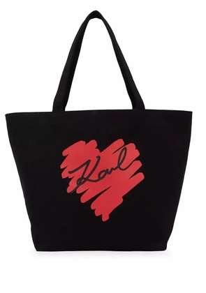 Karl Lagerfeld K/Heart reversible tote bag - Black