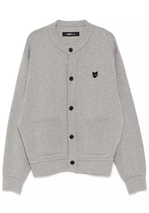 ZZERO BY SONGZIO emblem seamless cardigan - Grey