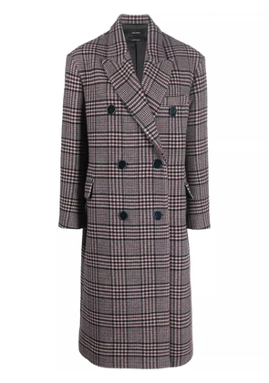ISABEL MARANT checked wool coat - Blue