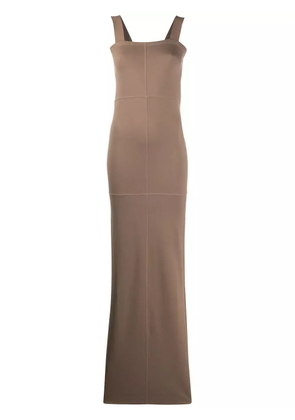 LEMAIRE square neck maxi dress - Brown