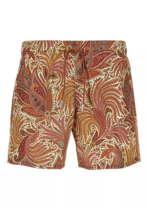ETRO paisley-print swim shorts - Brown