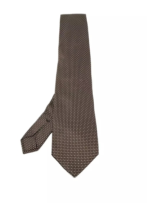 Ermenegildo Zegna Vintage dot-pattern silk tie - Brown