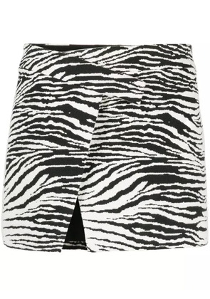 The Attico Clow zebra-print miniskirt - White
