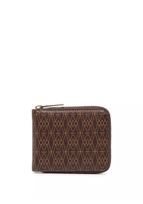 WOLF logo-print zip-around wallet - Brown
