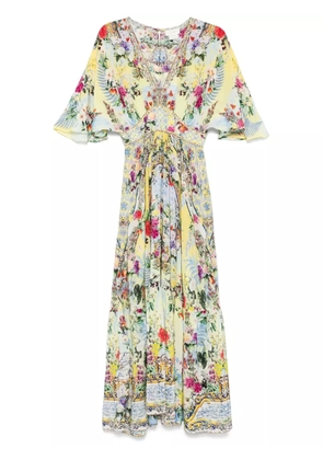 Camilla ruffle-hem maxi dress - Yellow