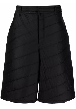 FENDI quilted knee-length shorts - Black