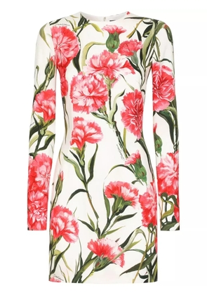 Dolce & Gabbana all-over floral-print minidress - White