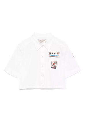 alessandro enriquez patch-detailed shirt - White
