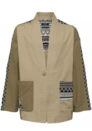 FIVE CM panelled cotton jacket - Brown